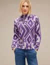 Street One Shirt mit Stehkragen - Deep Pure Lilac