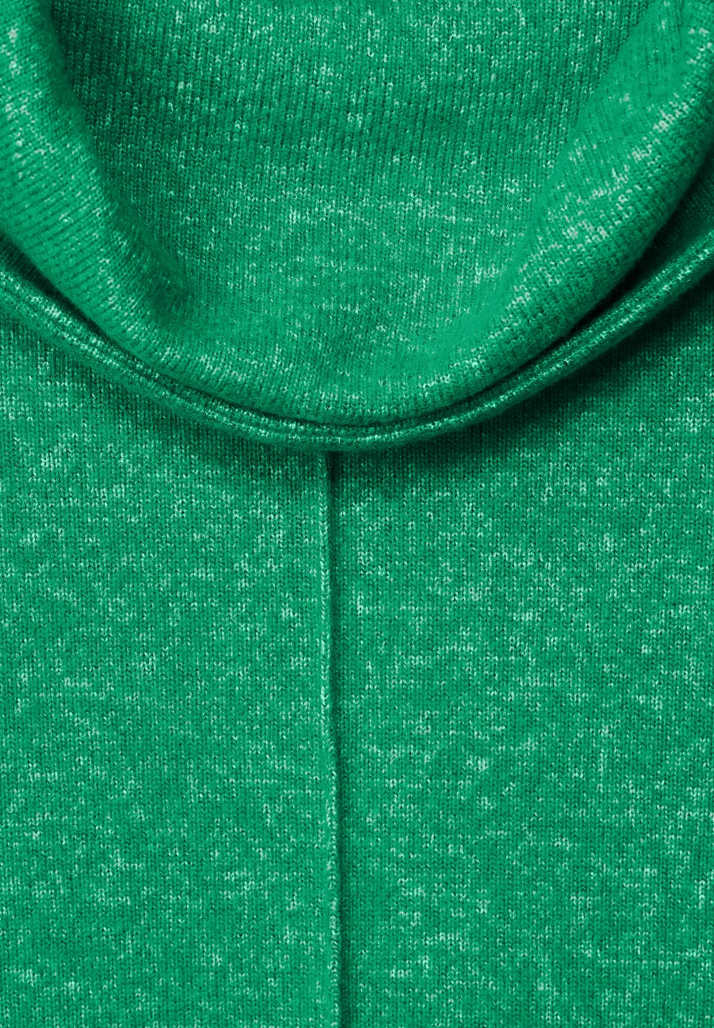 CECIL Shirt mit Volumenkragen Melange Green | Blues Cotton - Easy - Cosy