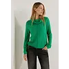 Shirt mit Volumenkragen - Cosy Easy Green Melange