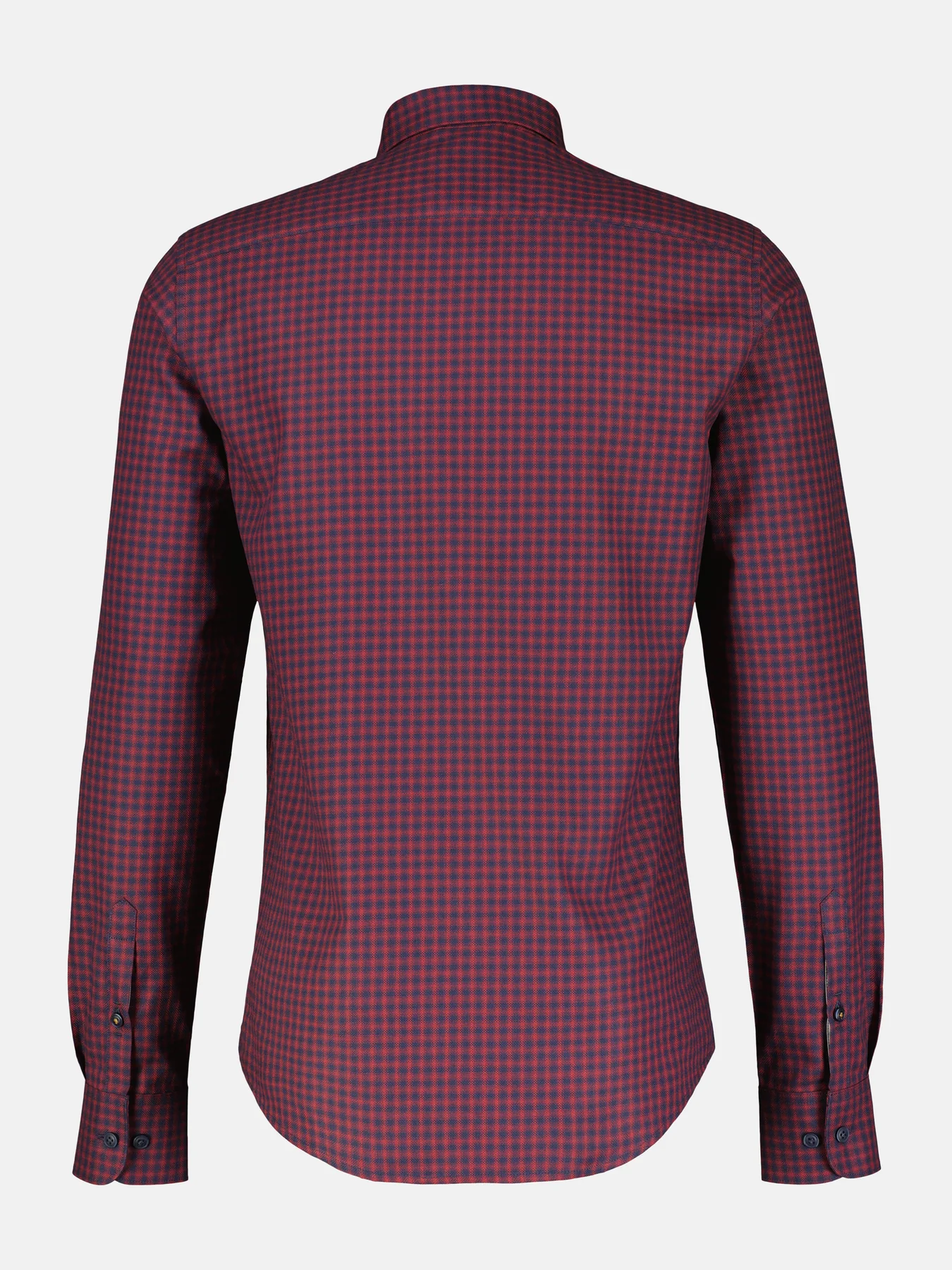 Lerros Button-Under Hemd mit Dobbystruktur- Ruby Red