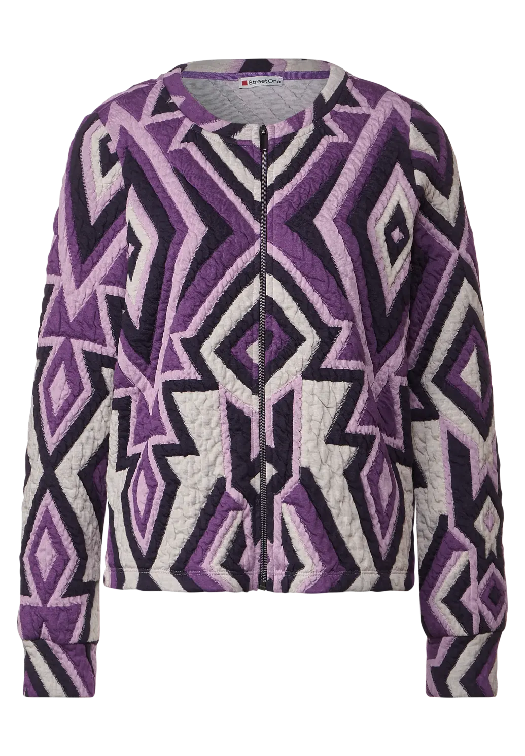 Lilac mit One Street Shirtjacke - | Blues Cotton Struktur Deep - Pure