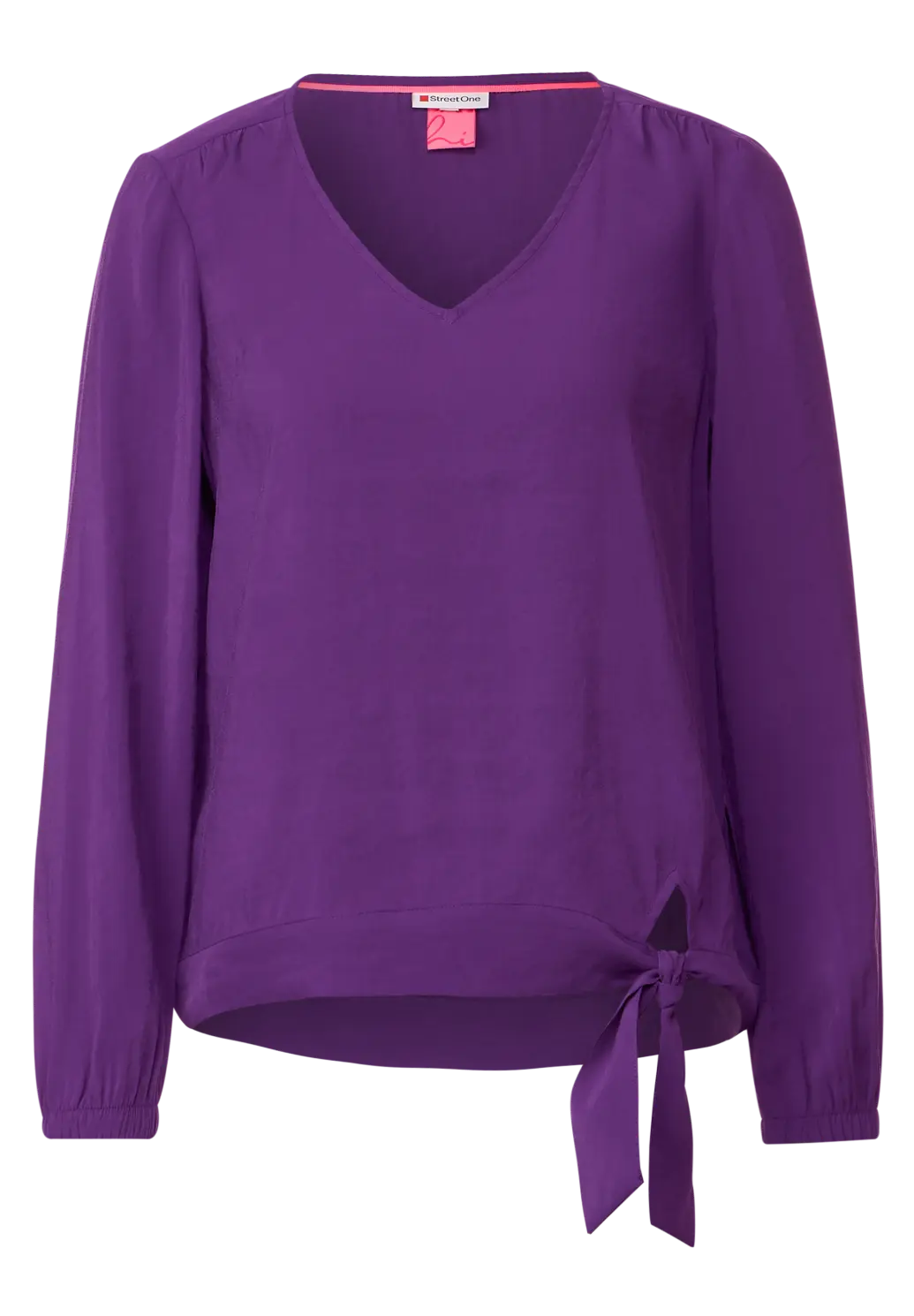 Street Blues - Lilac Pure - Cotton Deep mit | Bluse One Knotendetail