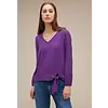 Blouse with Knot Detail - Deep Pure Lilac