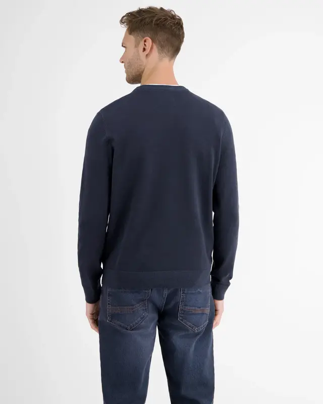 Lerros Sweater with Stripes - Classic Navy