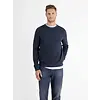 Gebreide Trui met Tonale Strepen - Classic Navy