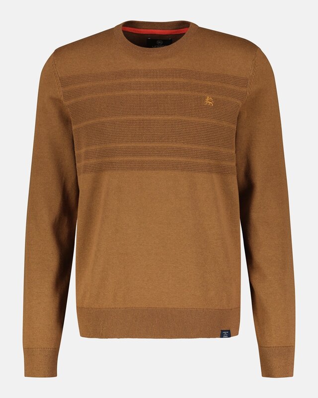 Lerros Sweater with Stripes - Hazel Brown