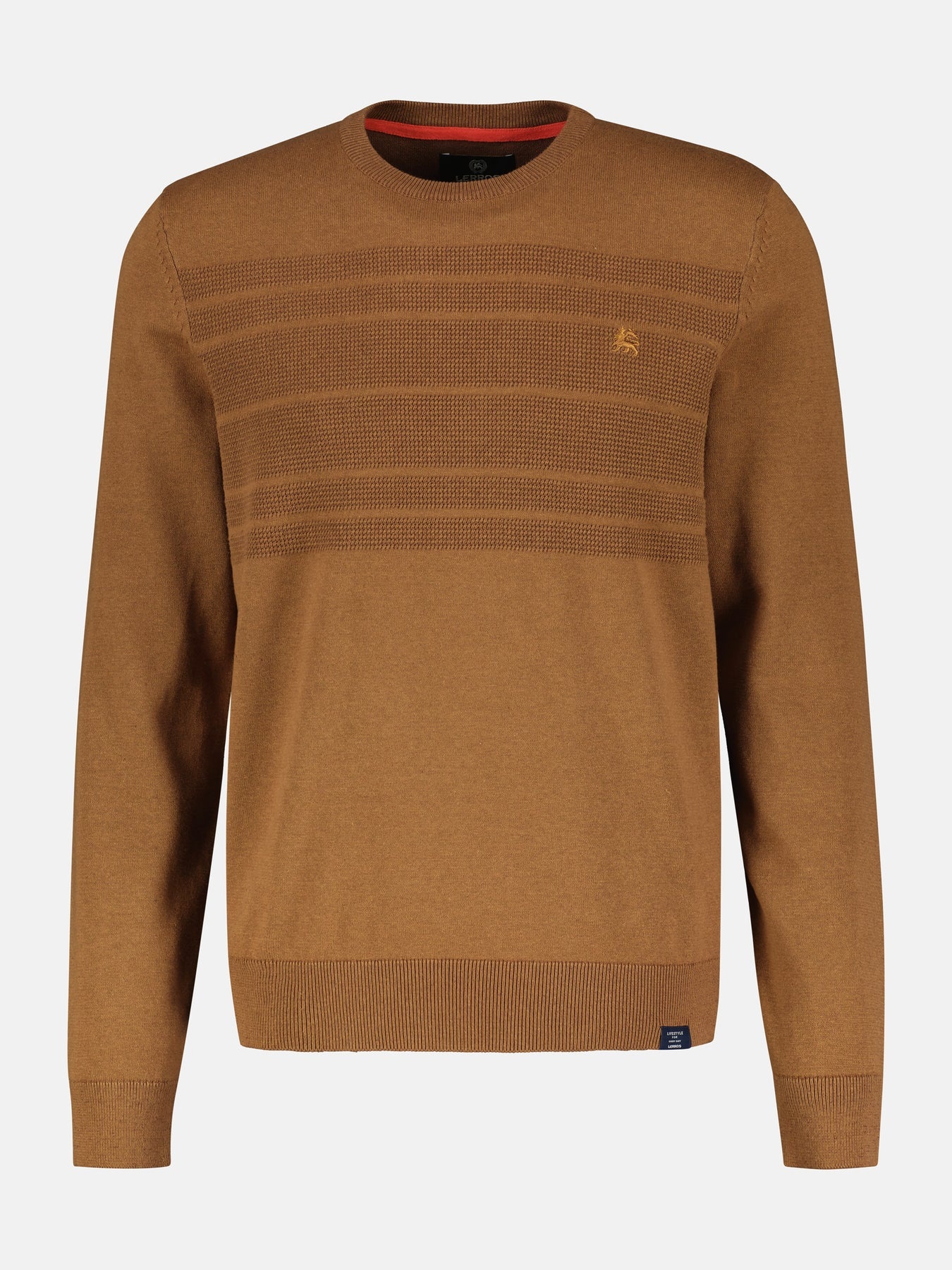 Lerros Sweater with Stripes - Hazel Brown