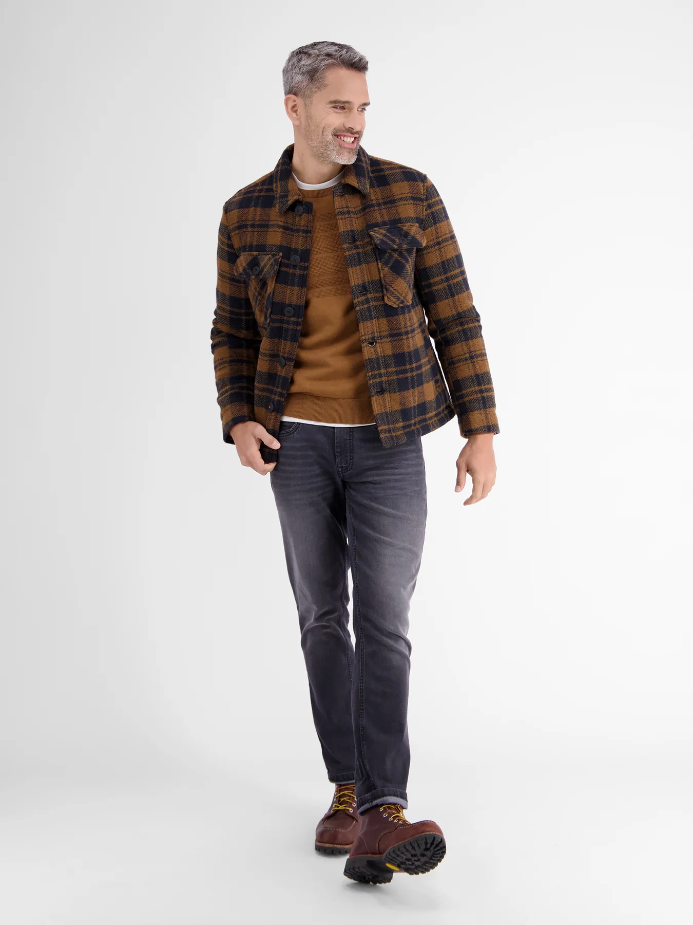 Lerros Sweater with Stripes - Hazel Brown