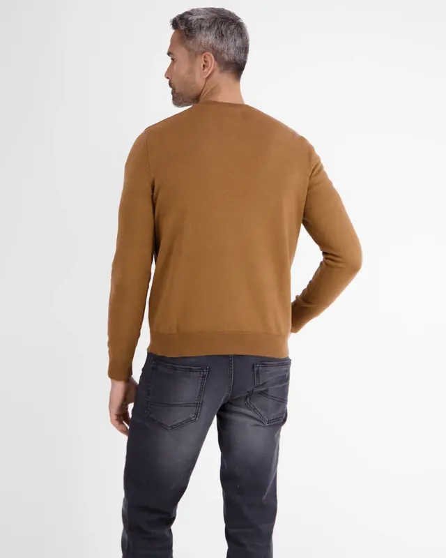 Lerros Sweater with Stripes - Hazel Brown