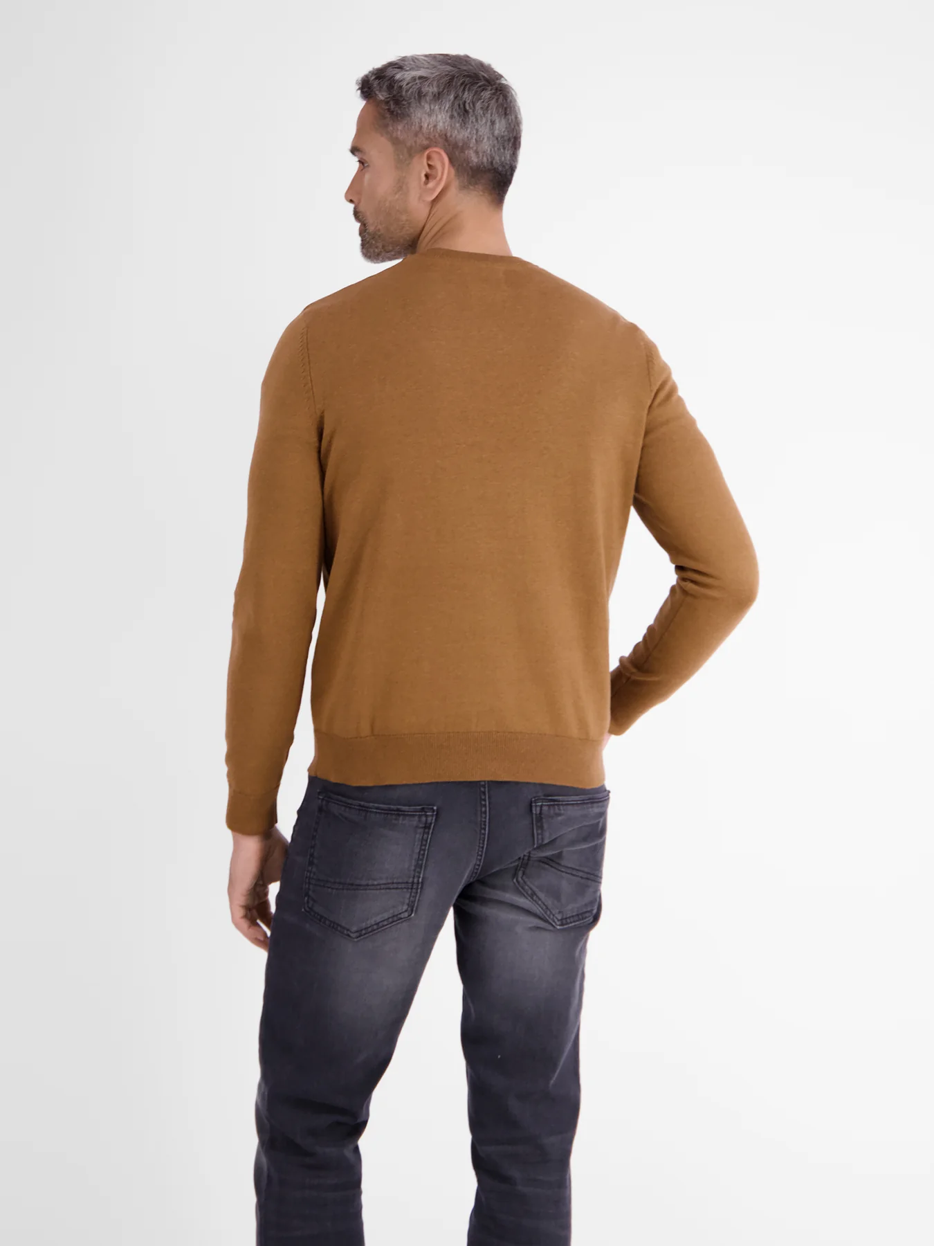 Lerros Sweater with Stripes - Hazel Brown