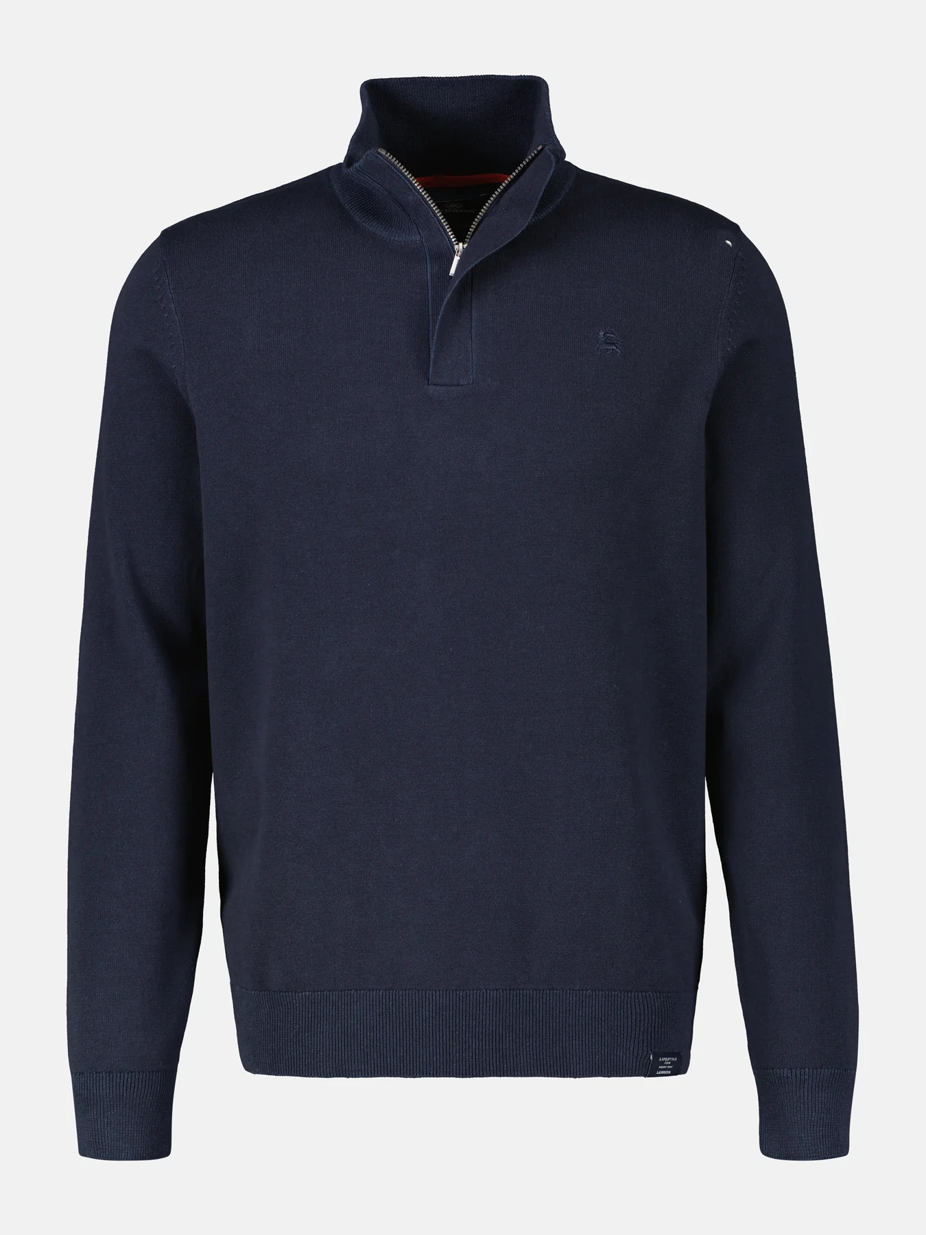 Lerros Strickpullover im Troyer Design - Classic Navy
