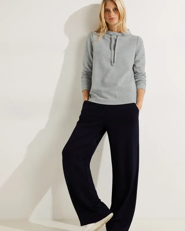 Cecil Trui met Glanzende Vezels - Shiny Mineral Grey Melange