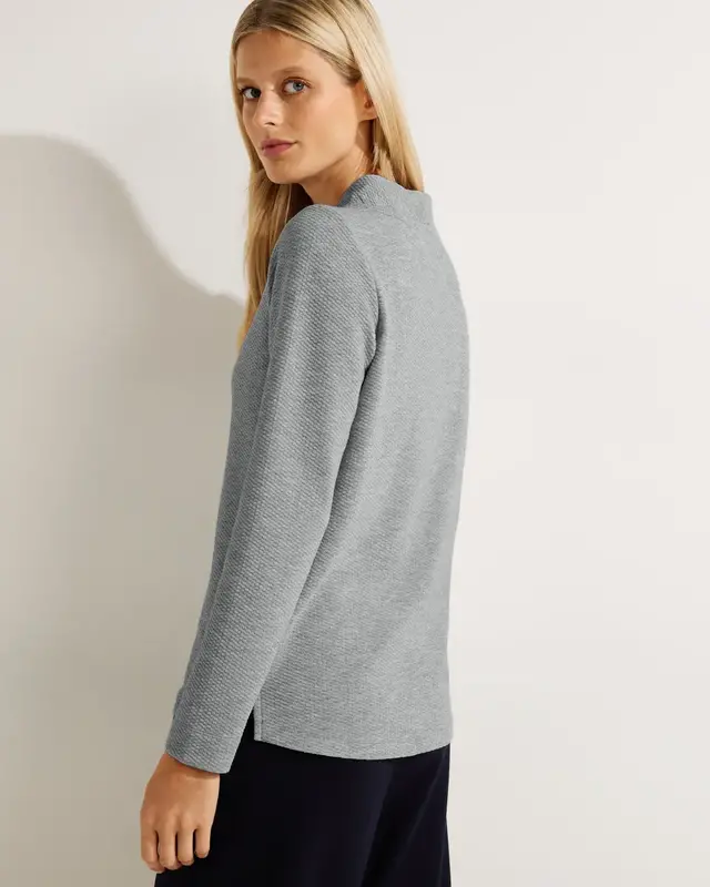Cecil Trui met Glanzende Vezels - Shiny Mineral Grey Melange