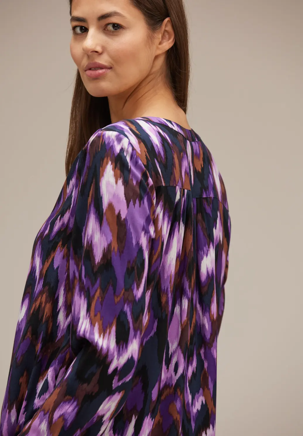 Street One Pure Blues | Deep Lilac - Bamika - Blouse Cotton