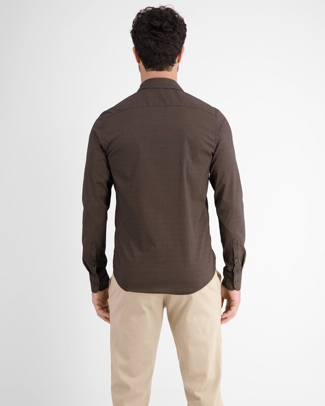 Lerros Lange Mouwen Overhemd AOP Print - Classic Navy