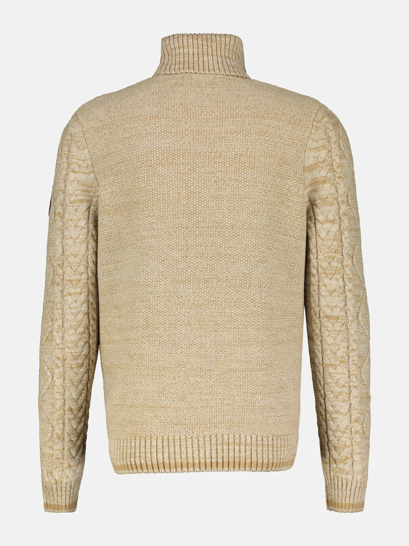 LERROS Jacquard Pullover mit Rollkragen - Tender Beige Melange