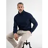 Jacquard Jumper with Turtleneck - Classic Navy