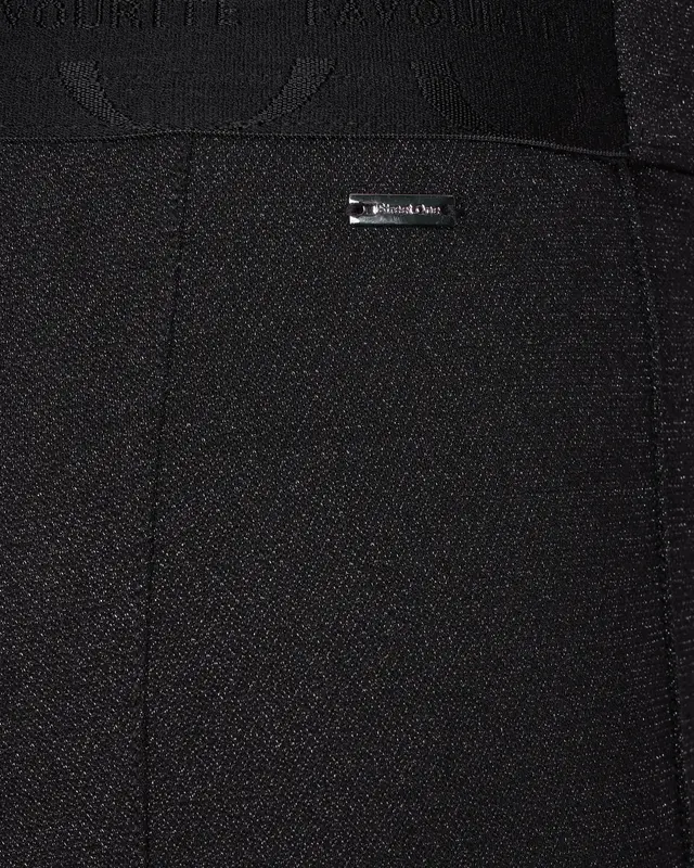 Street One Skinny Fit Bootcut Pants with Glitter Hope - Black