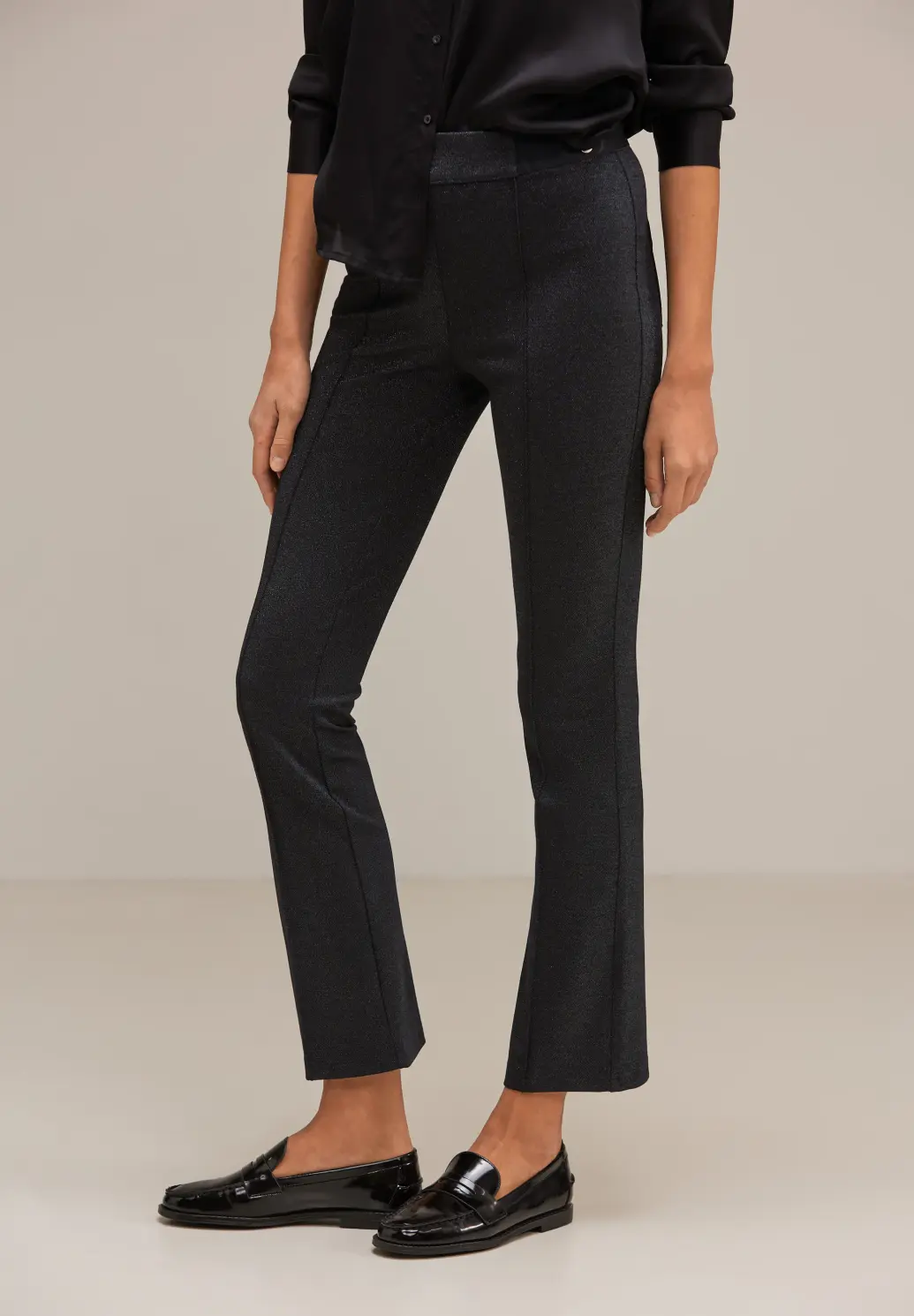 Street One Skinny Fit Hose mit Glitter Hope - Black