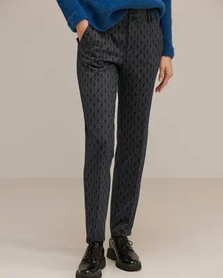 Street One Casual Fit Chino Broek - Anthracite Melange