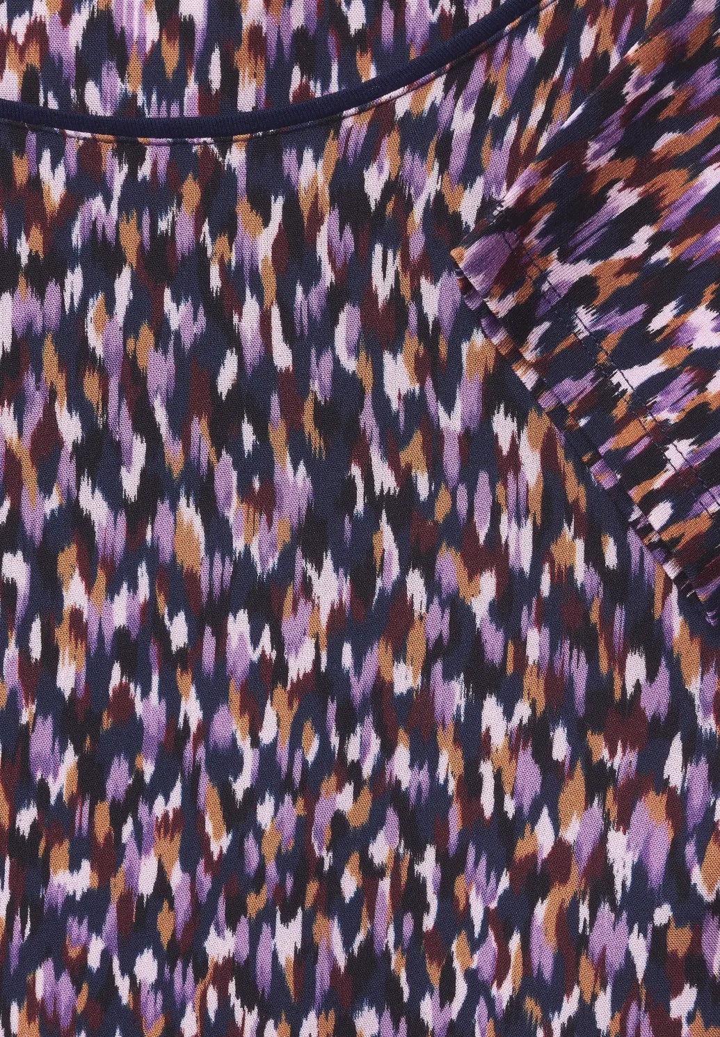 Street One Shirt with Minimal Print Evi - Atlantic Blue