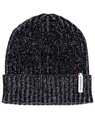 Giordano Cap with Wool and Silk - Black