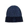 Cap with Wool and Silk - Blue Melange
