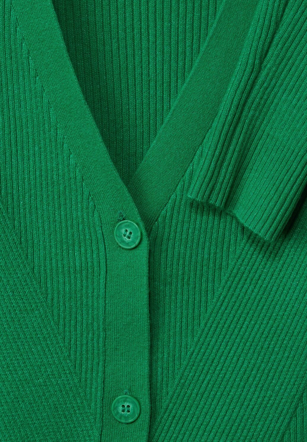 Cecil Cosy Knit Cardigan - Bright Green Melange