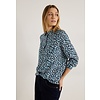 Blouse with Graphic Print - Strong Petrol Blue