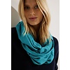 Print Loop Scarf - Frosted Aqua Blue