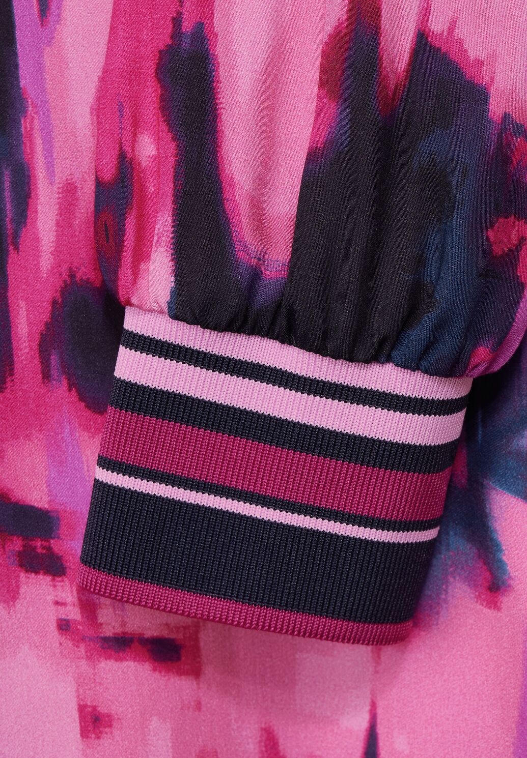 Street One | - Bright Pink - Materialmix Blues Cozy in Shirt Cotton