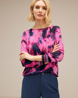Pink One - Tunic Print Blouse Cotton Bright Cozy with - | Street Blues