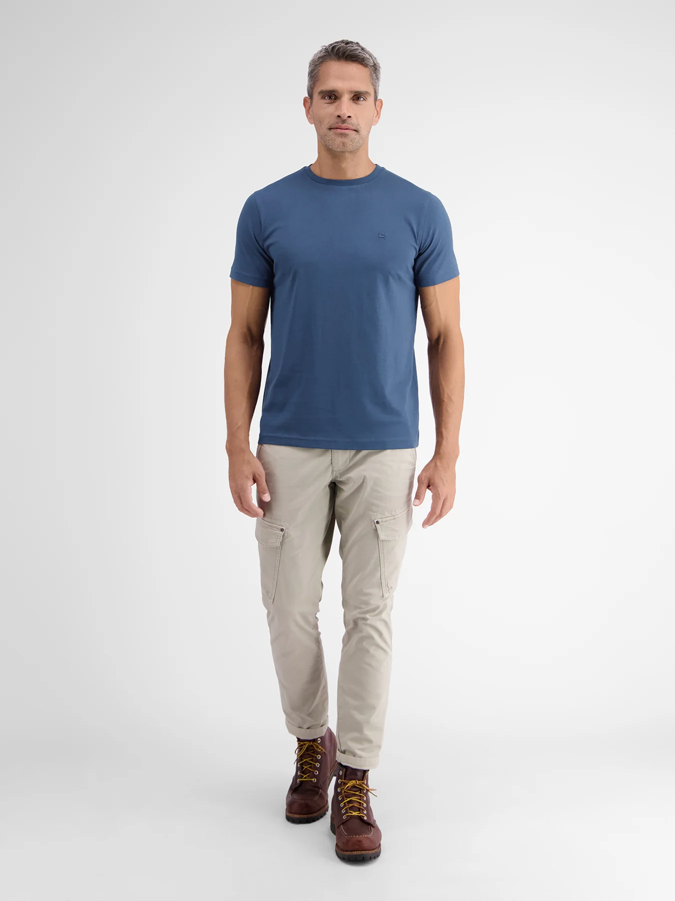Lerros T-Shirt with Round Neckline - Storm Blue