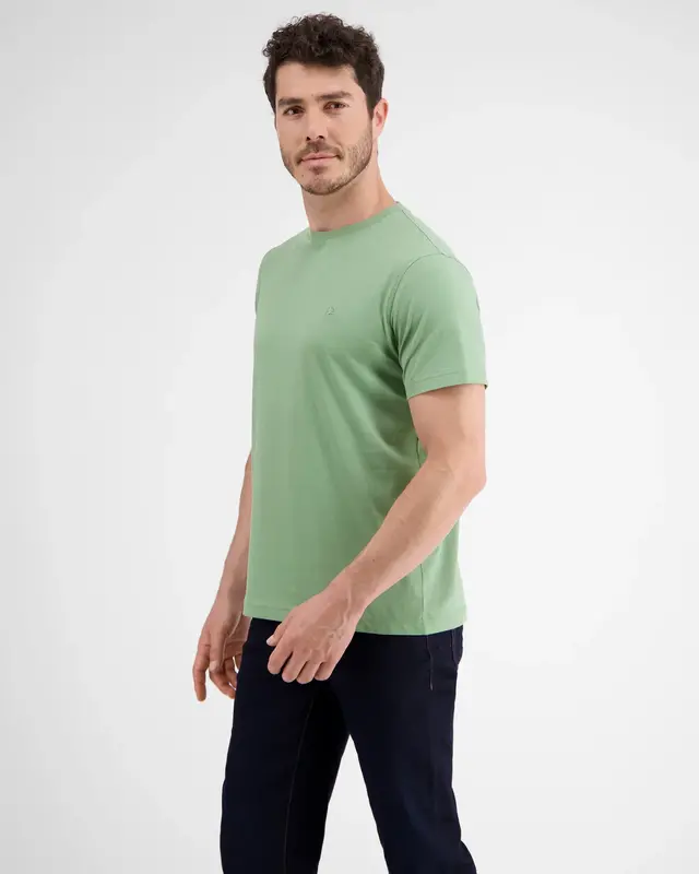 Lerros T-Shirt with Round Neckline - Sage Green