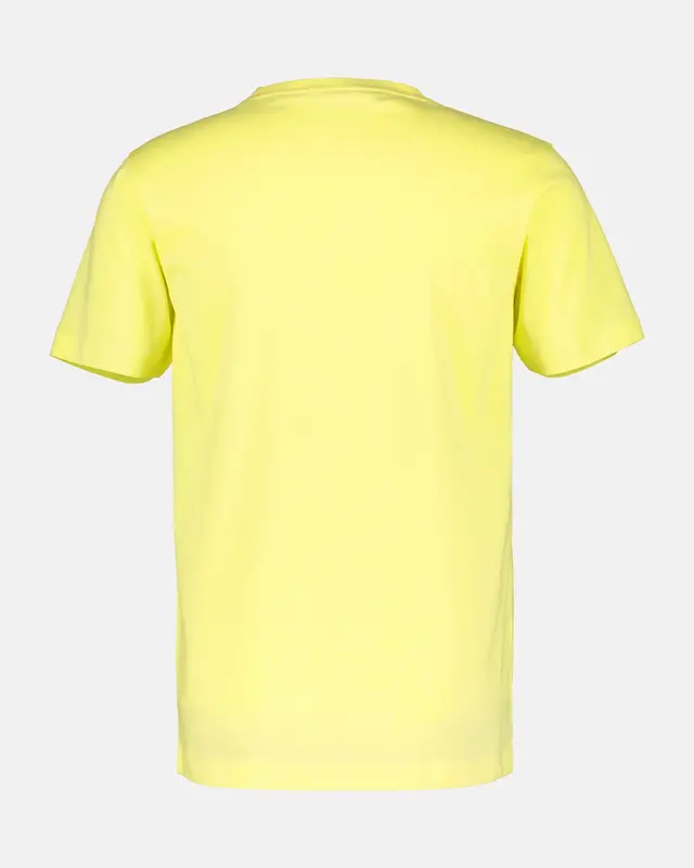Lerros Basic T-Shirt met Ronde Hals - Pure Lemon