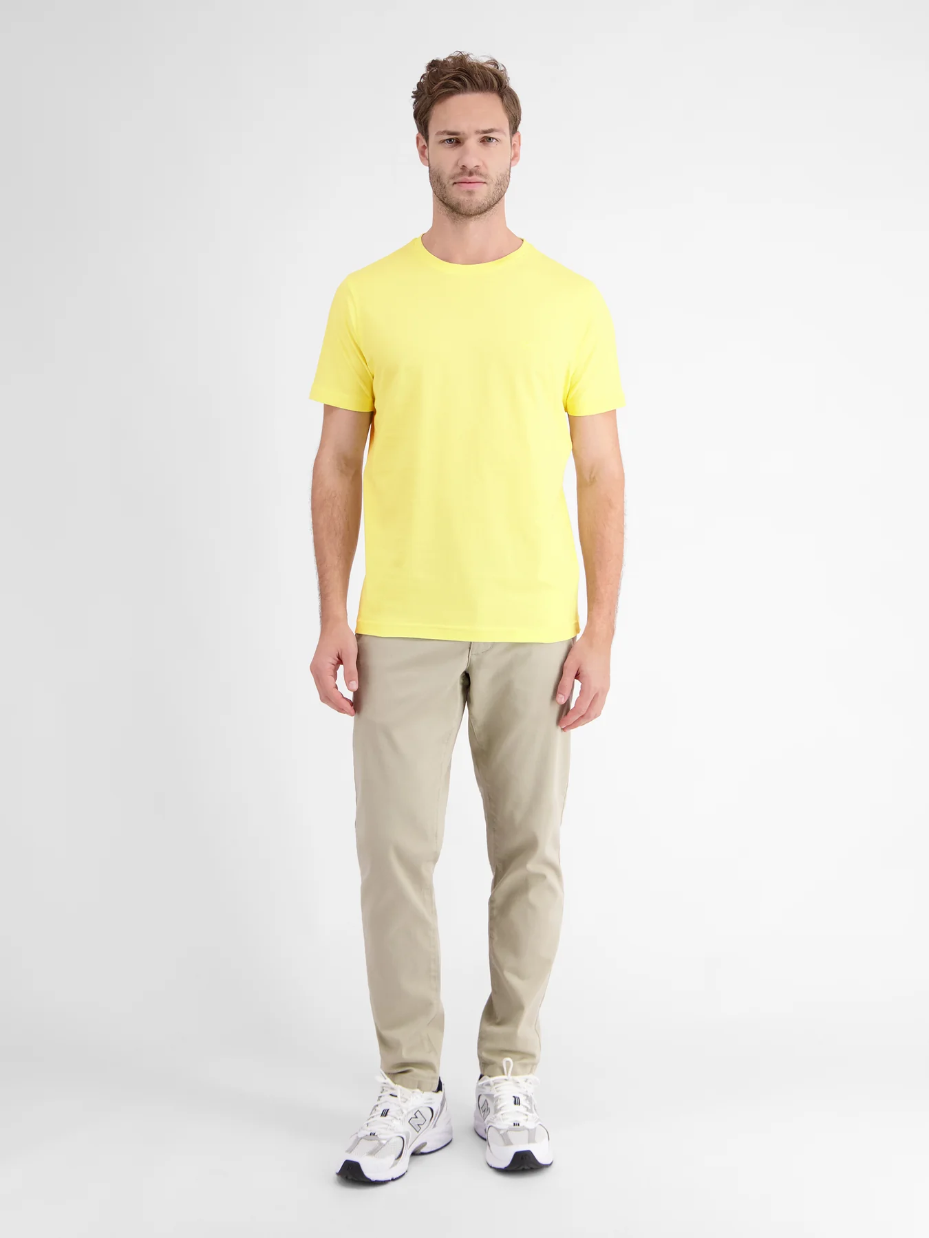 Lerros T-Shirt with Round Neckline - Pure Lemon