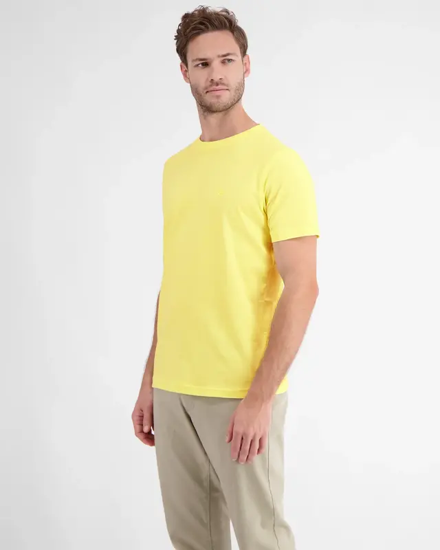 Lerros T-Shirt with Round Neckline - Pure Lemon