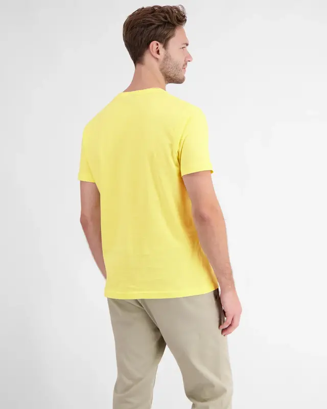 Lerros Basic T-Shirt met Ronde Hals - Pure Lemon