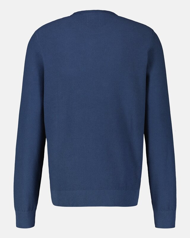 Lerros Gebreide Trui met Ronde Hals - Storm Blue