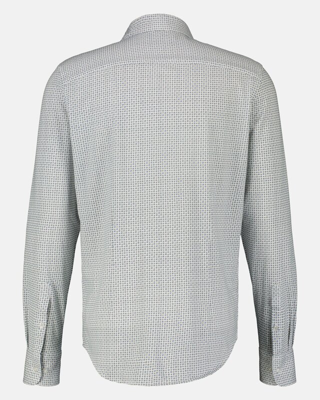 Lerros Jersey Langarm AOP Mini Print Hemd - White