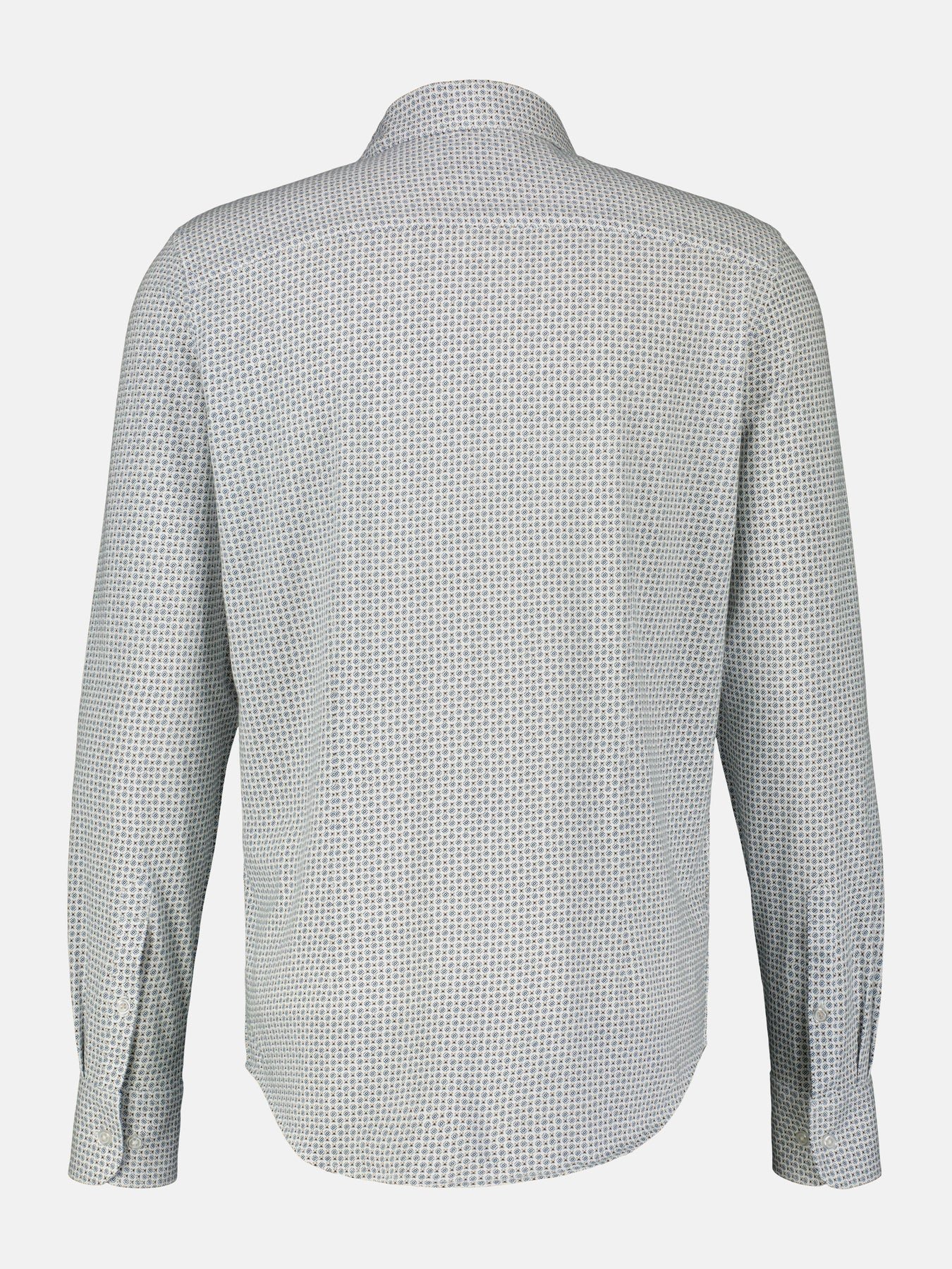 LERROS Jersey Longsleeve AOP Print Shirt - White | - Cotton Blues