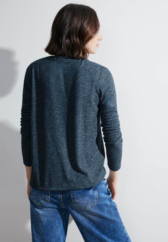 Cosy Strong - Petrol Blue Shirt CECIL - Melange | Blues Cotton