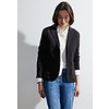 Herringbone Print Blazer - Black