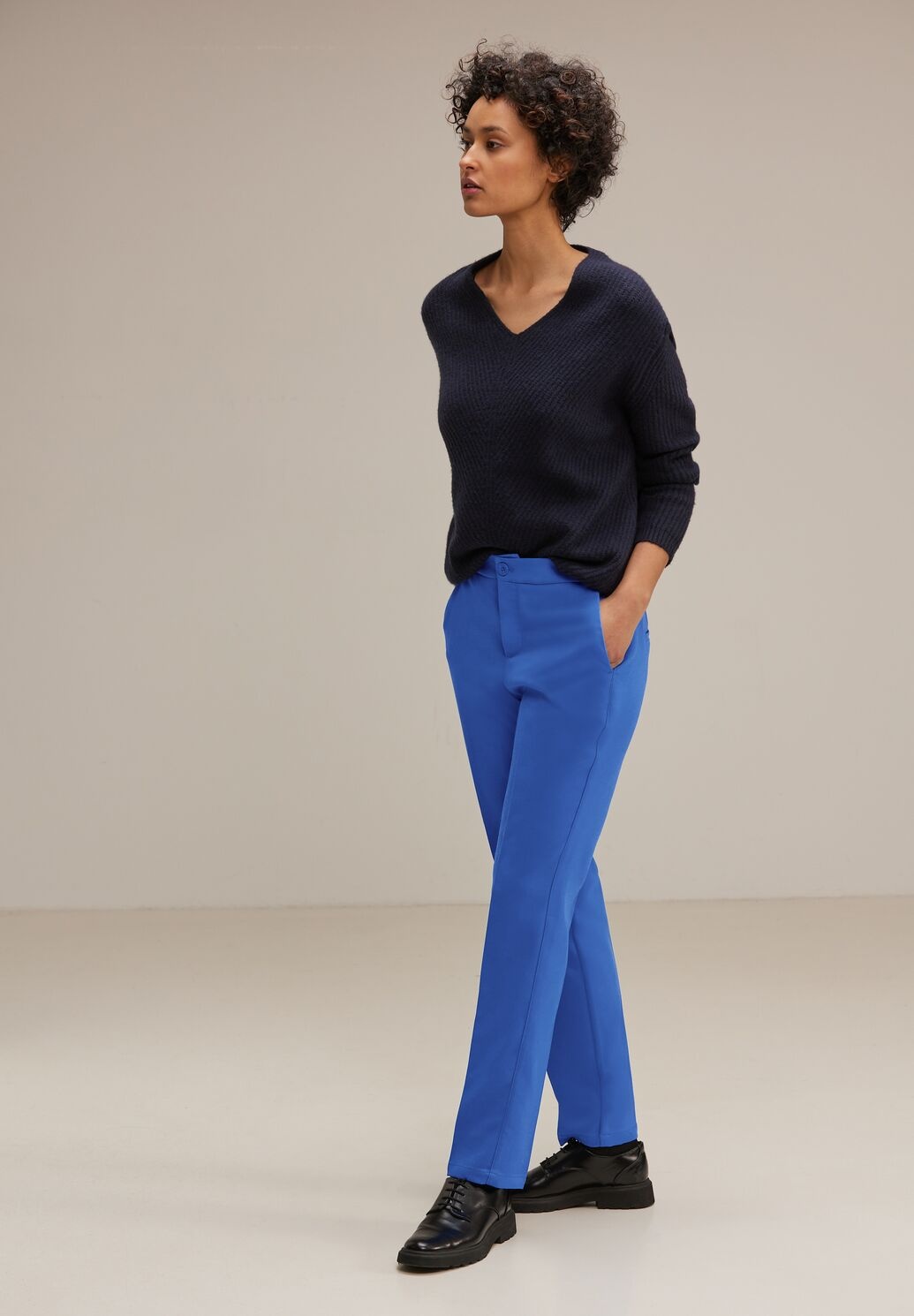 Street One Loose Fit Twill Pants - Fresh Intense Gentle Blue