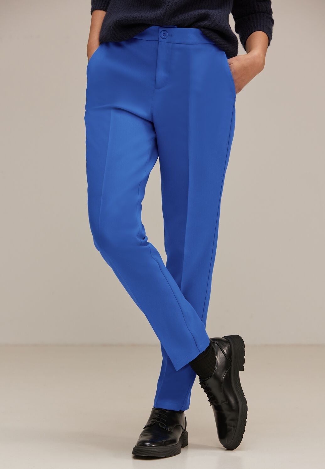 Street One Loose Fit Twill Pants - Fresh Intense Gentle Blue