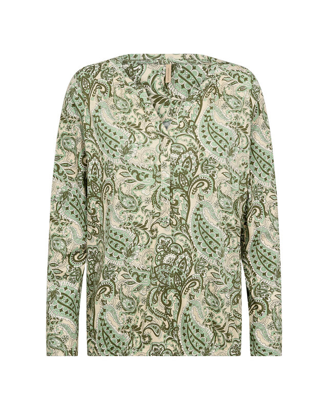 Soyaconcept Shirt Felicity AOP 446 - Bright Green Combi