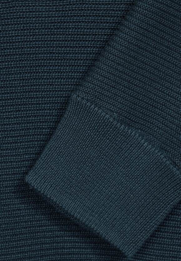CECIL Struktur Pullover - Strong | Blues Blue - Blau / Petrol Cotton
