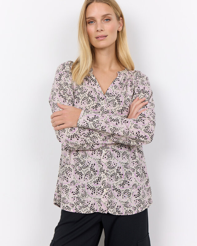 Soyaconcept Blouse Agnes 2 - Lilac Breeze Combi
