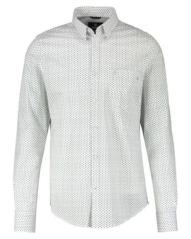 Lerros Poplin Overhemd met Print - White