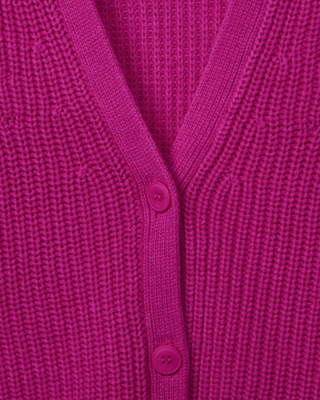 Cardigan | One Blues Street Buttons - Cotton Bright Cozy - with Pink